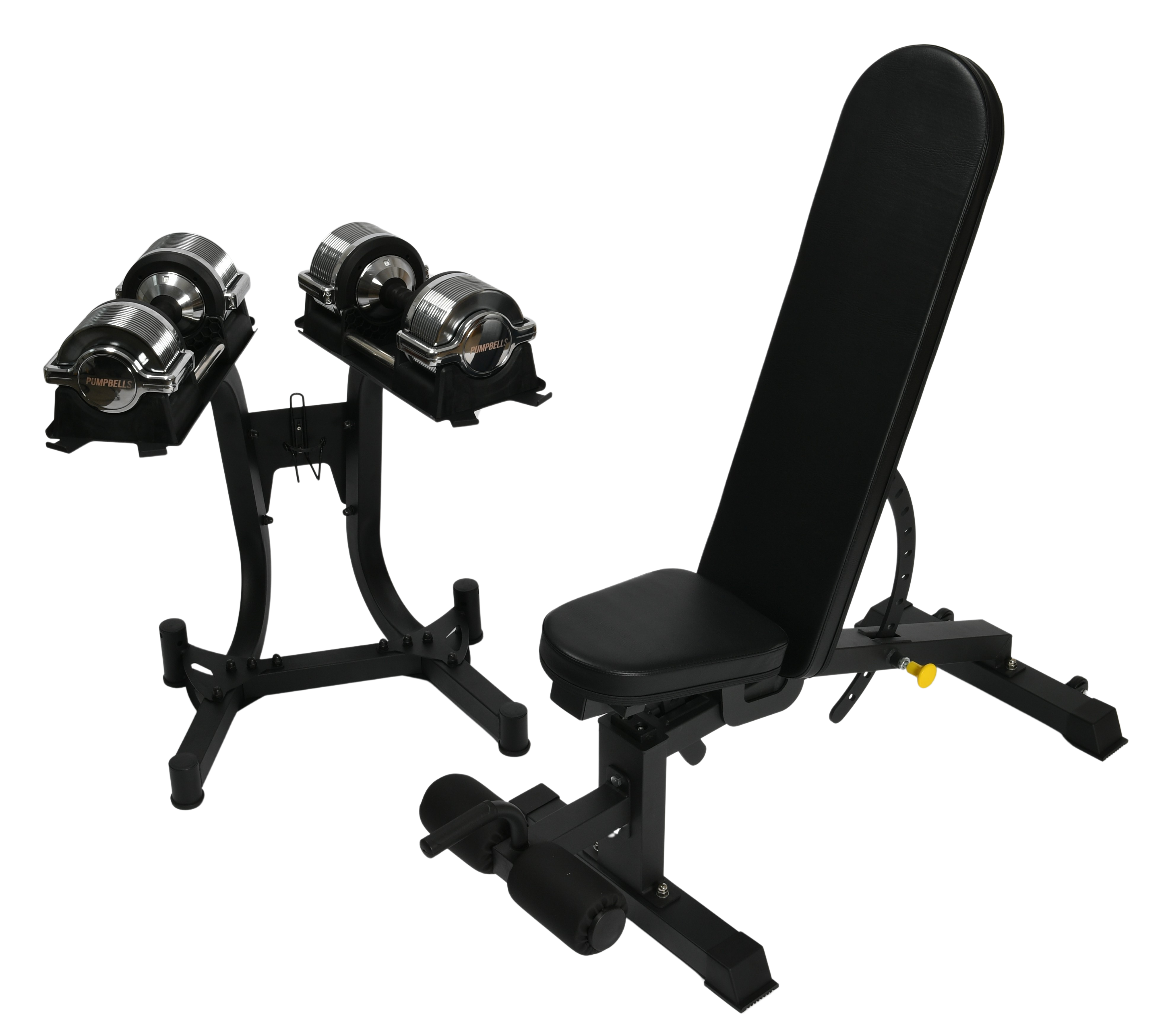 Gauntlet OMEGA COMBIDEAL: 2 x 28KG DUMBBELLS + STAND + FITNESSBANK