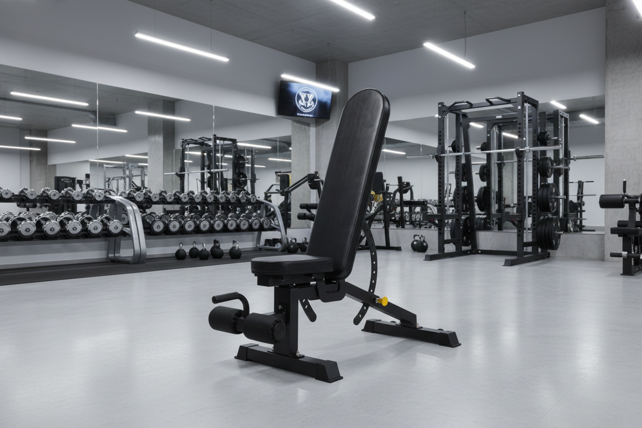 Verstelbaar fitnessbank in sportschool
