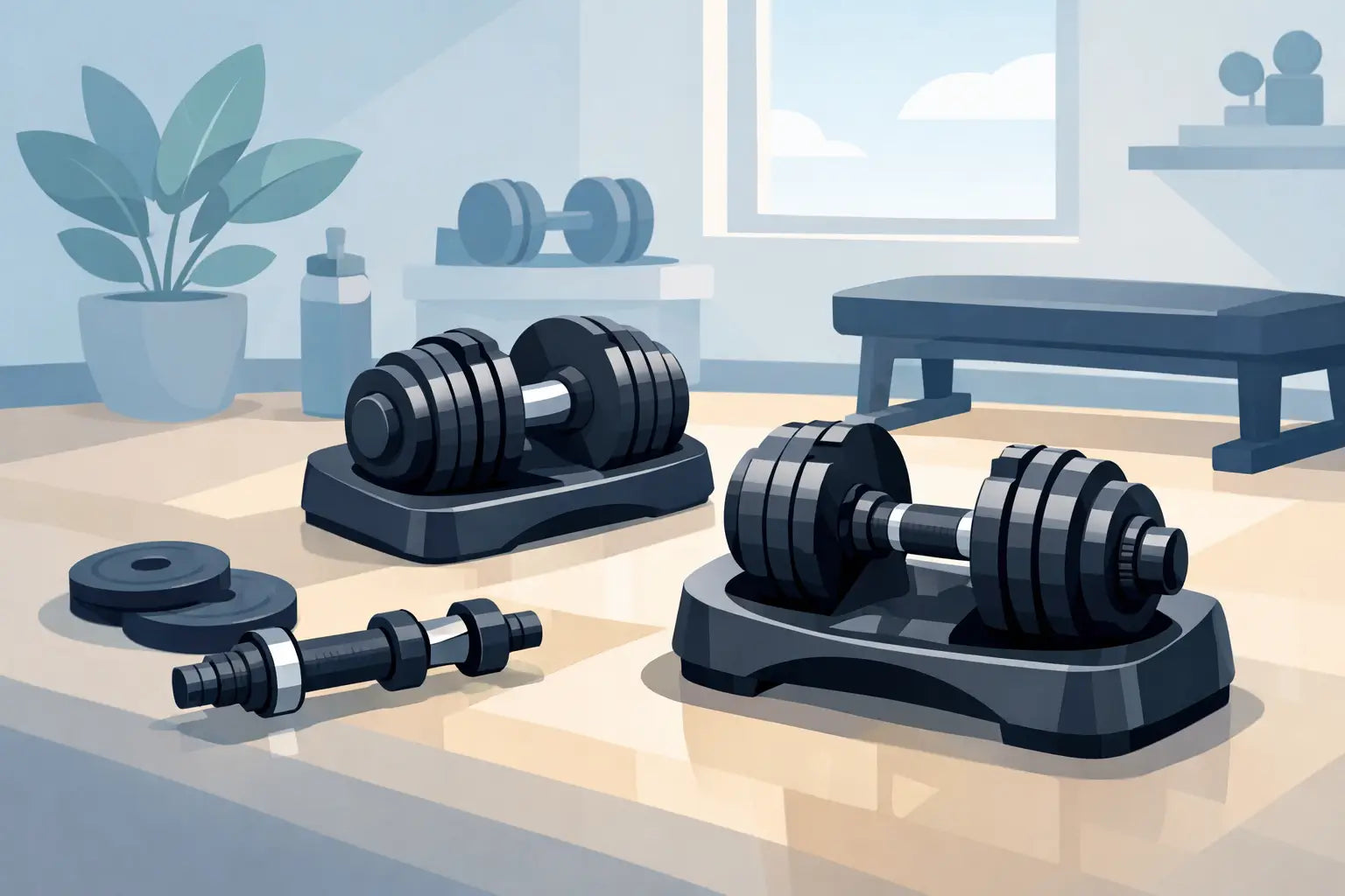 Verstelbare dumbbell review voor thuis trainen
