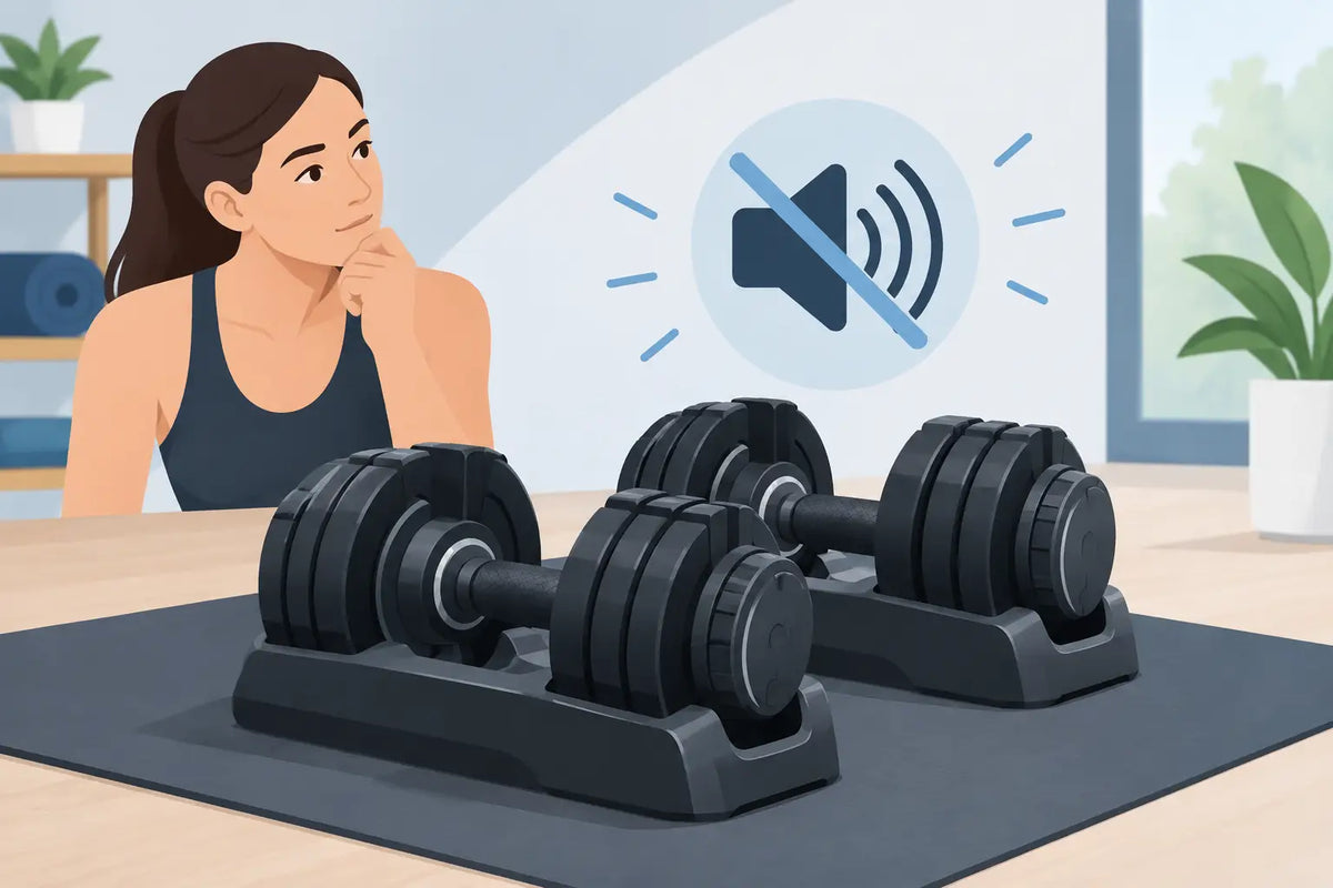 Maken verstelbare dumbbells veel geluid?