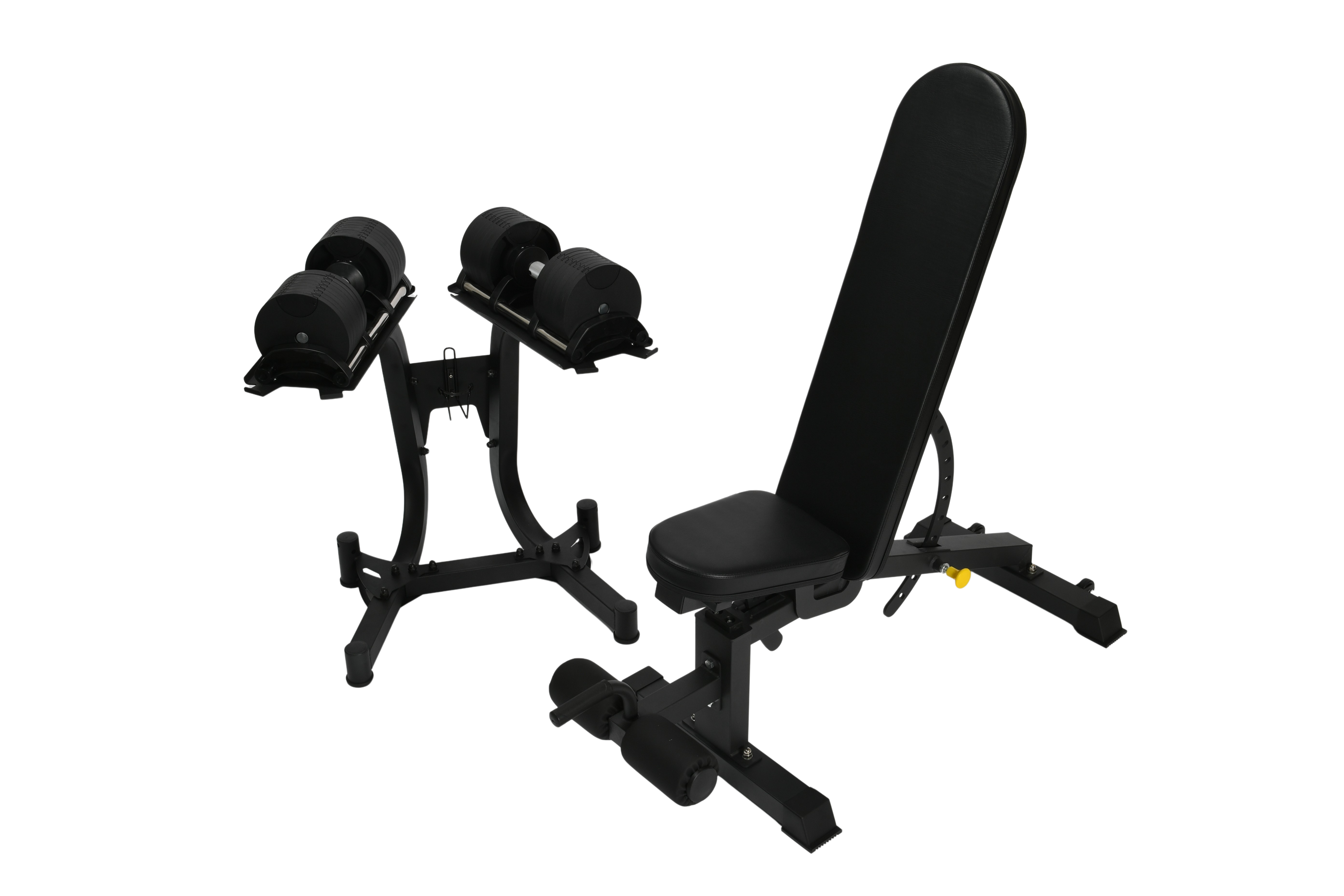 Apex OMEGA COMBIDEAL: 2 x 28KG DUMBBELLS + STAND + FITNESSBANK