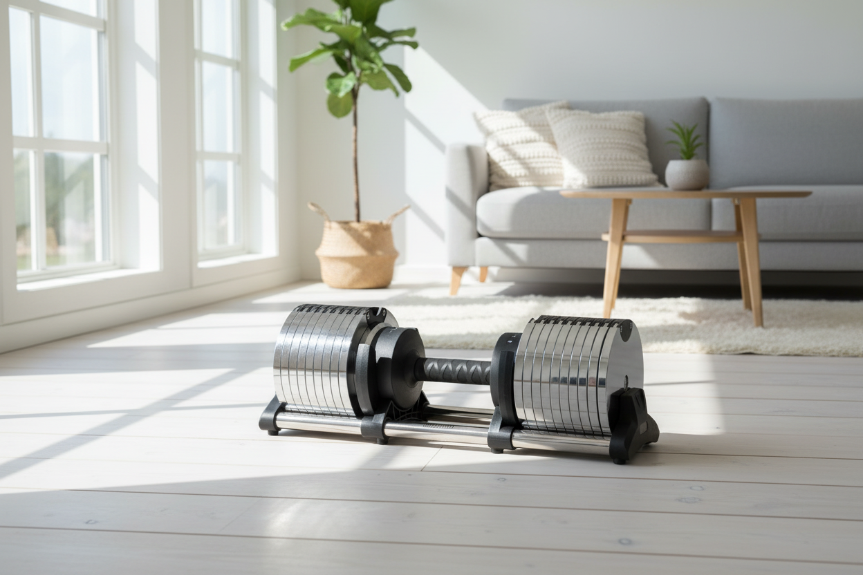Dumbbell in Scandinavische woonkamer
